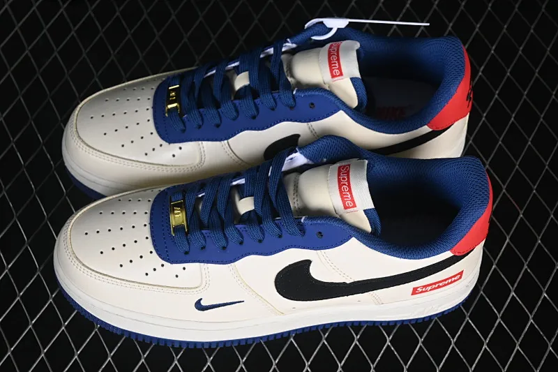 All categories Nk Air Force 1 Air Force series Nk Air Force 1 Low Air Force low-top Nike Air Force 1'07 Low joint white, blue, red and black Air Force 1 low-top casual sneakers CZ2959-100